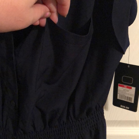 NWT. Pure Energy navy shirt dress. - Picture 4 of 8